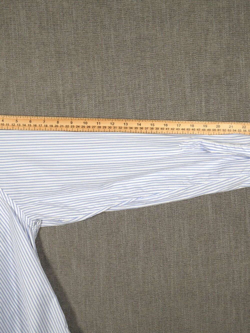 Ermengildo Zegna Mens Cotton Blue striped Dress Shirt 43/17 R - Picture 5 of 9
